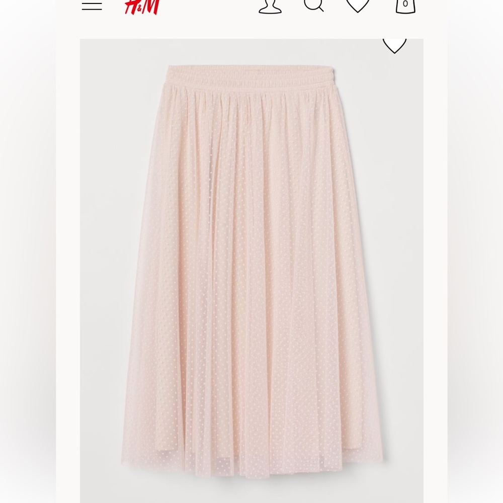 H&M Pink Dotted Tulle Skirt